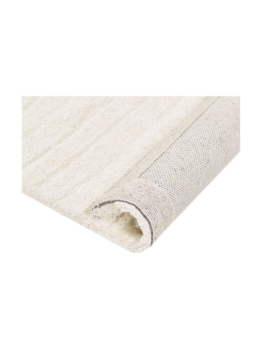 Beliani Teppich Rechteckig Wolle Beige