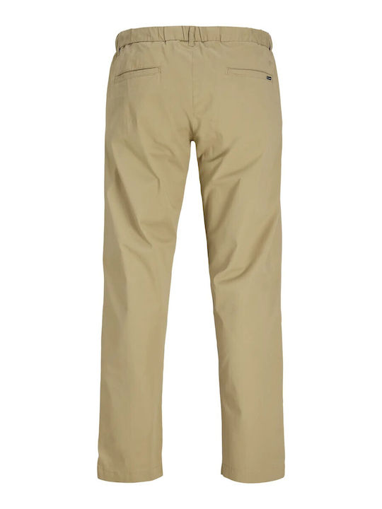 Elastic Chino Trousers in Relaxed Fit Lemon Pepper