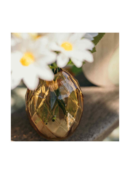 Beauty Home Διακοσμητικό Βάζο Γυάλινο Milo Πορτοκαλί Y10.5cm