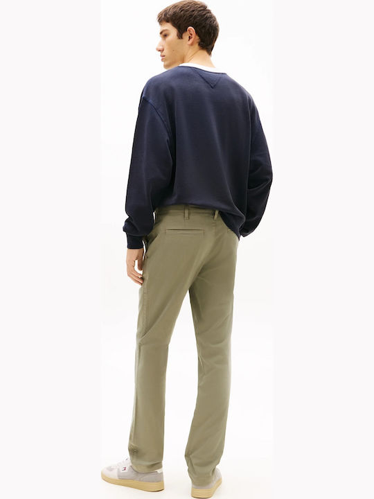 Scanton Elastic Khaki Chino Trousers
