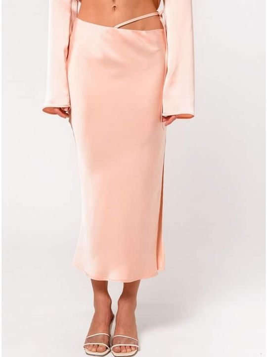 Satin,σατεν Midi Rock Beige