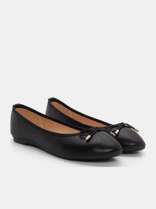 Damen Ballerinas Spitz zulaufend in Schwarz Farbe