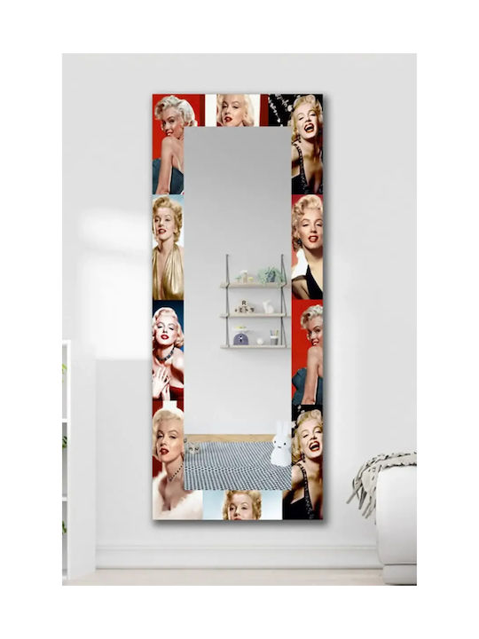 Oglindă De Perete Decorativă Marilyn Monroe Multicoloră 150x60 Cm