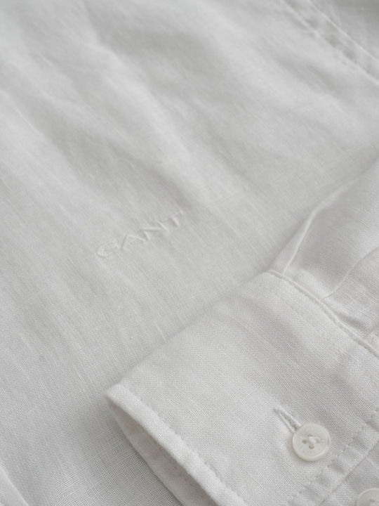Women's Linen Long Sleeve Shirt White