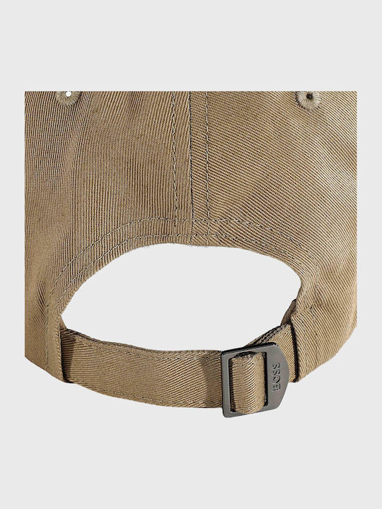 Boss Cotton-twill Cap Metal Logo Rivet Zed-boss-me Dark Beige Καπέλα Male Dark Beige 50555479-252