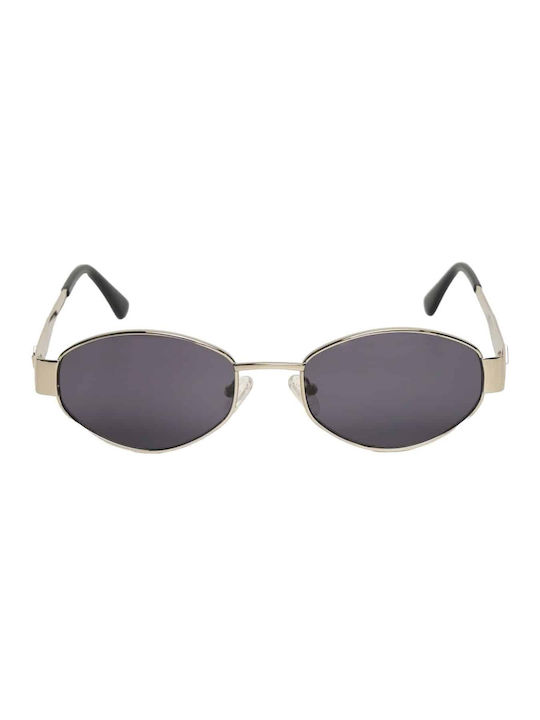 AV Sunglasses Gigi Unisex Sunglasses with Black Metal Frame and Black Lens