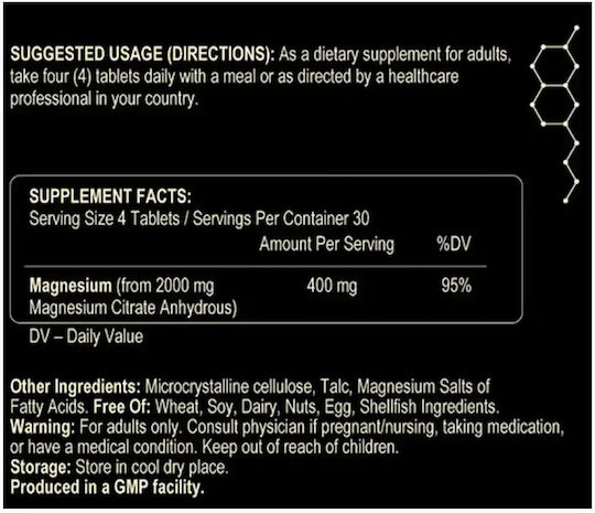 Fuel Up Magnesium Citrate 100mg 120 tabs