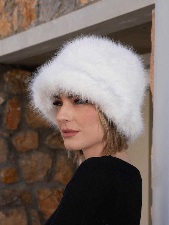 Elusso. Furry Women's Hat White