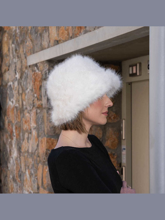 Elusso. Furry Women's Hat White