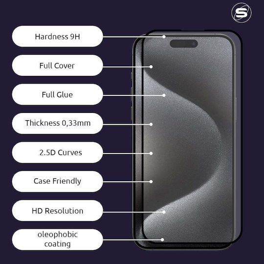 Hardy Glass Sonique Premium Series HD Full Cover 9H Compatible with OnePlus Nord CE 5 5G Black