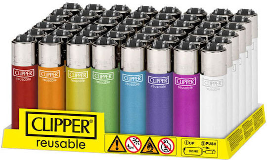 Clipper Crystal Αναπτήρας Φλόγας (Διάφορα Σχέδια/Χρώματα)