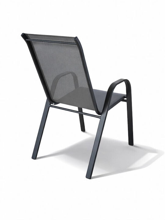 Paros 3-Pieces Dining Set for Small Outdoor Spaces Gray