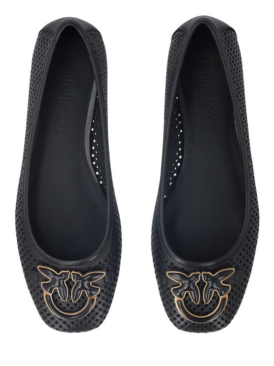 Leather Ballerinas Black