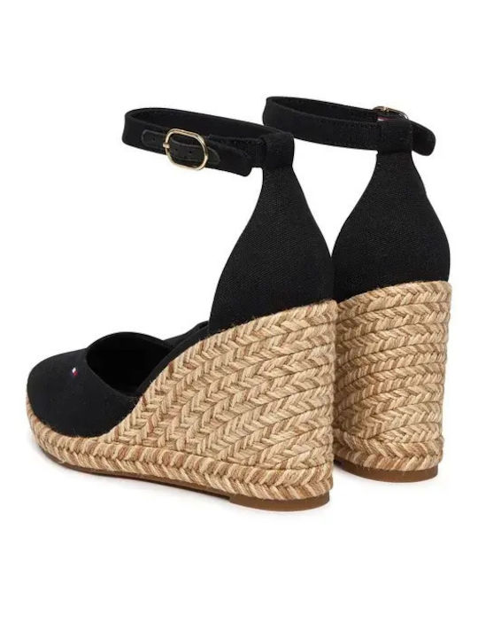 Women's Fabric Platform Espadrilles Black