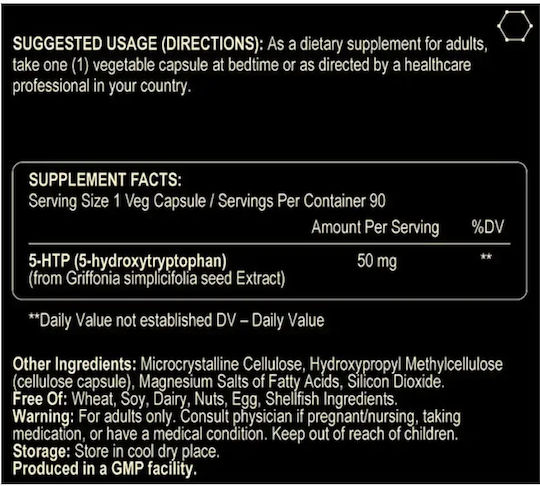 Fuel Up 5-htp 50mg 90 Herbal Capsules