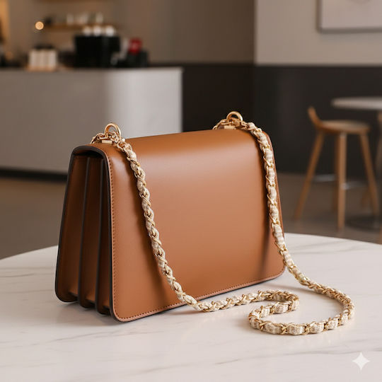 Sharks Bay Clothing Crossbody Верижка За Мобилен Телефон Златист И Плетен Бежов Siel