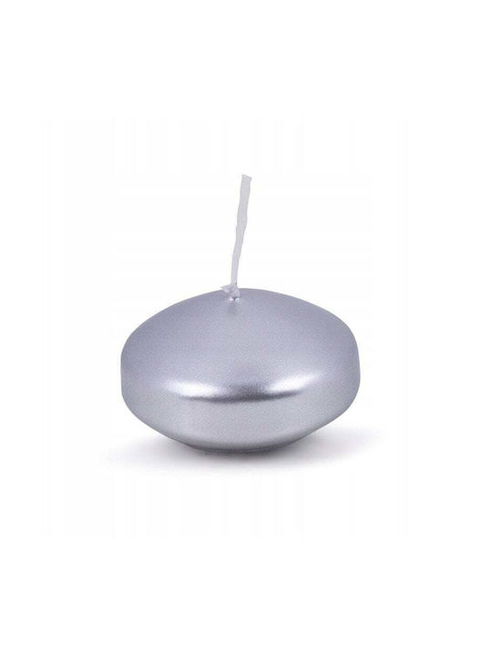 Floating Candle Tablet Donau Home Lacquered 48x28 Mm 12 Pieces Silver