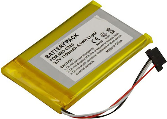 Avizar Li-polymer Battery Mitac Mio C520 C720 Gps 3.7v 1100mah Grey