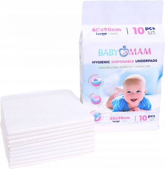 BabyMam Disposable Waterproof Changing Pads 60x90cm. 10pcs