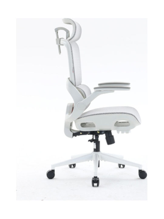 Stuhl Büro mit Armen B100 Pro Grey White Sihoo