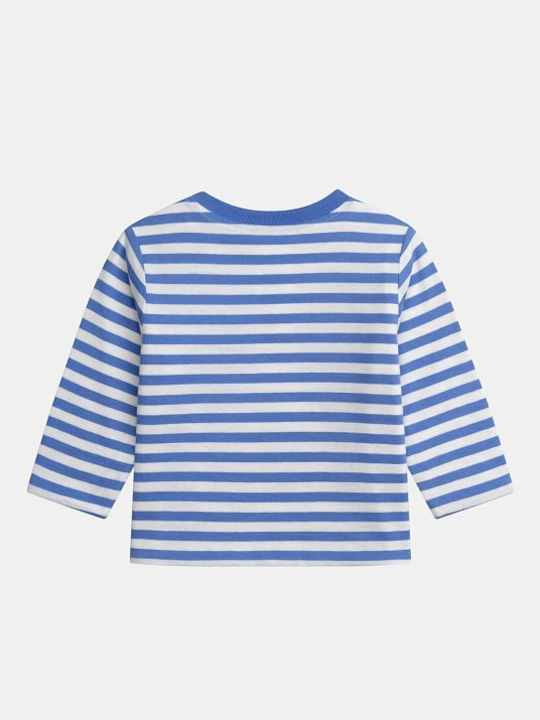 Kinderhemd Langarm Blau Happy Stripes
