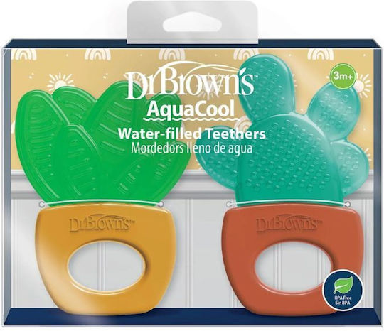 Teething Ring with Water BPA Free Silicone for 3 m+ 2 Pieces