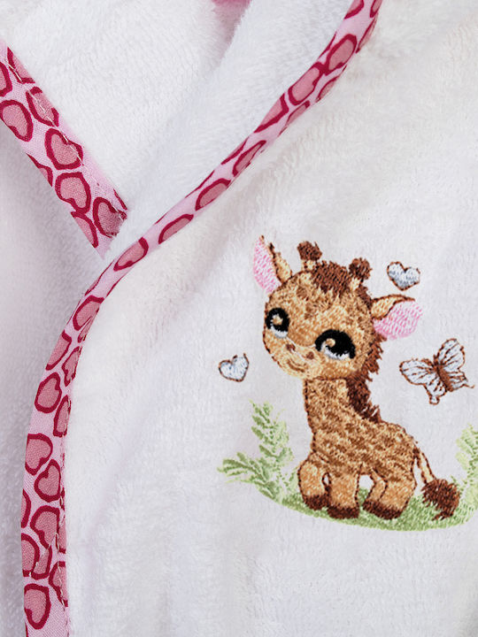 Dimcol Halat De Baie Pentru Copii Giraffe Alb Cu Glugă Dimcol Halat De Baie Pentru Copii Giraffe Alb Cu Glugă