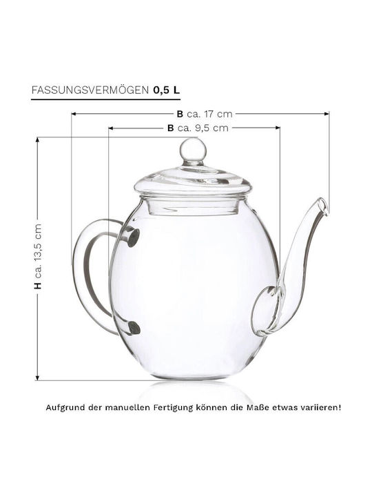 Creano Teekanne Glas Mehrfarbig 500ml