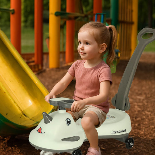 ikonka Baby Lauflernhilfe mit Elterngriff für 36+ Monate Weiß