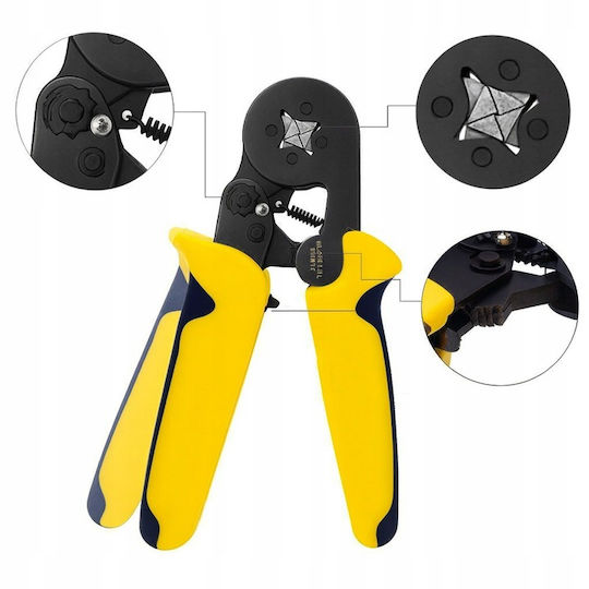 Crimpzange Für Kabeldurchmesser 0.25 - 10mm² Länge 70mm NE-CT-X4-Gelb