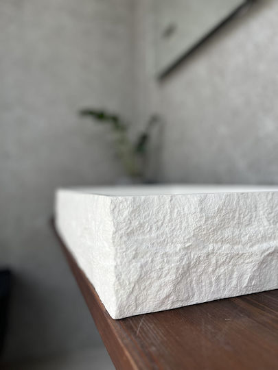 Countertop Sink Porcelain 80x40x12cm White