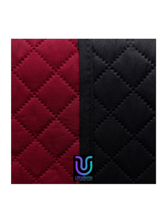 Isadore Lorraine Ultrasonic Coverlet Queen Size Bordeaux-black 220x240cm