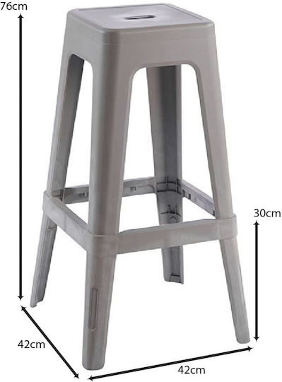 Σκαμπό Μπαρ από Πολυπροπυλένιο Relix 42x42x76cm Σκαμπό Μπαρ από Πολυπροπυλένιο Relix 42x42x76cm