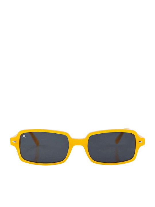 Red Raven Caldera Unisex Sunglasses with Yellow Frame and Gray Polarized Lens 46774507995470