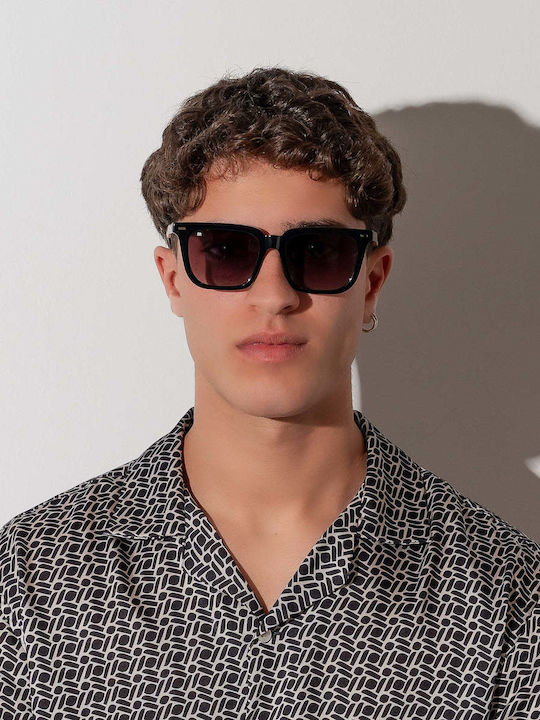 Red Raven Jasper Unisex Γυαλιά Ηλίου με Μαύρο Σκελετό και Μαύρο Polarized Φακό rd-000039-DEEPPURPLE-50754587132238