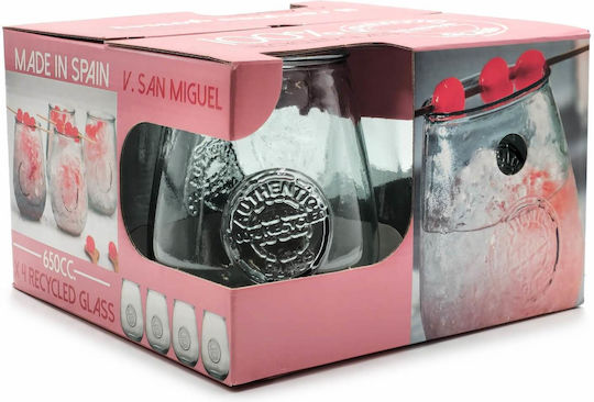 San Miguel Brewery Σετ Ποτήρια από Γυαλί 4τμχ