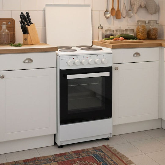 Silifo Aragaz 53lt cu Plite Emailate L50cm. Albă