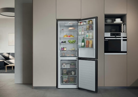 Haier Combină frigorifică 355lt Total NoFrost Î185xL59.5xA66.7cm. Inox HDPR1618ANPK