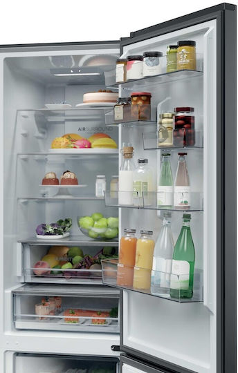 Haier Combină frigorifică 409lt Total NoFrost Î205xL59.5xA66.7cm. Inox HDPR1620ANPK