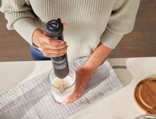 Black & Decker Ραβδομπλέντερ με Ανοξείδωτη Ράβδο Μαύρο