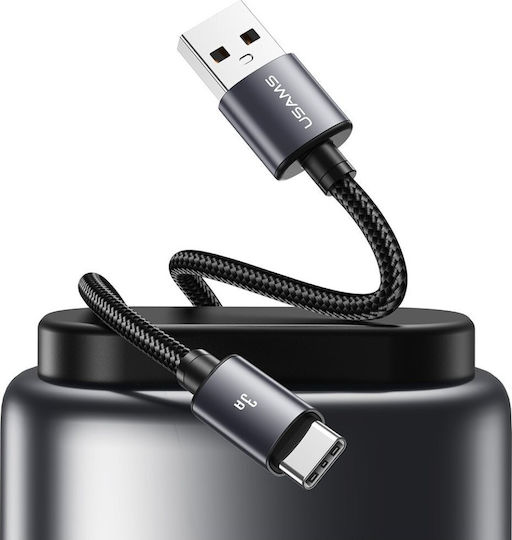 Usams USB 2.0 Cable USB-C male - USB-A 18W Black 1m (SJ767USB01)