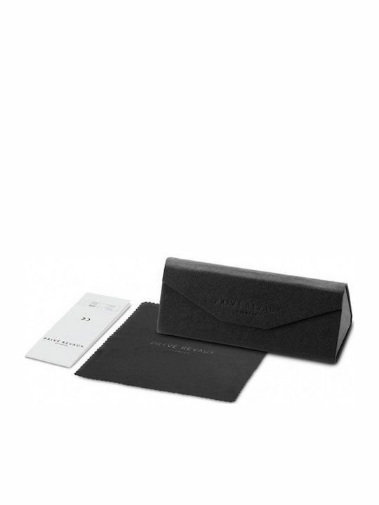 Prive Revaux Unisex Sonnenbrillen mit Schwarzem Horn umrandetem Rahmen und schwarzen Gläsern