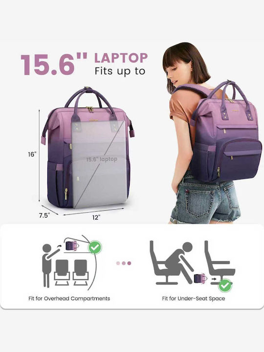 Lovevook Τσάντα Πλάτης για Laptop pink/purple MB2197