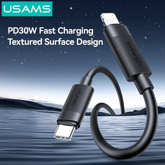 Usams USB-C zu Lightning Kabel 30W Schwarz 1m (SJ781USB01)