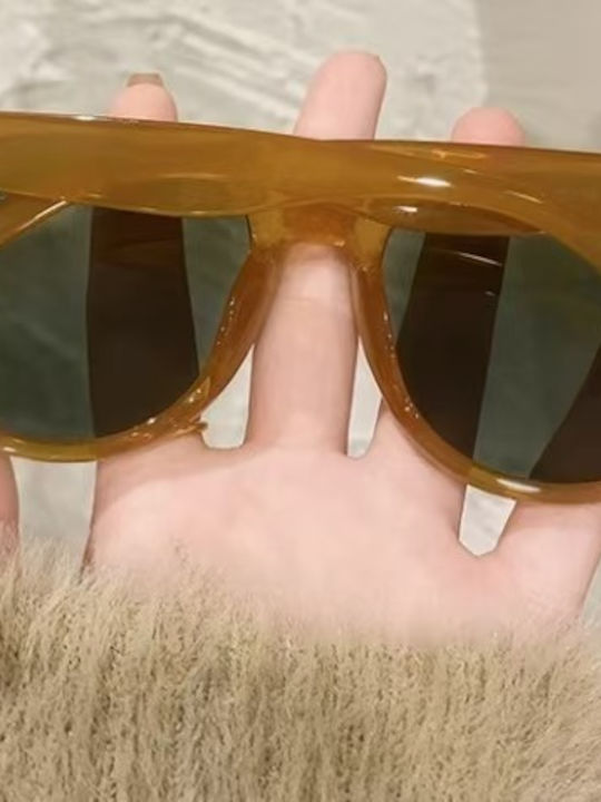 King Unisex Γυαλιά Ηλίου με Καφέ Σκελετό και Μπλε Polarized Φακό SUNKI345-SN015