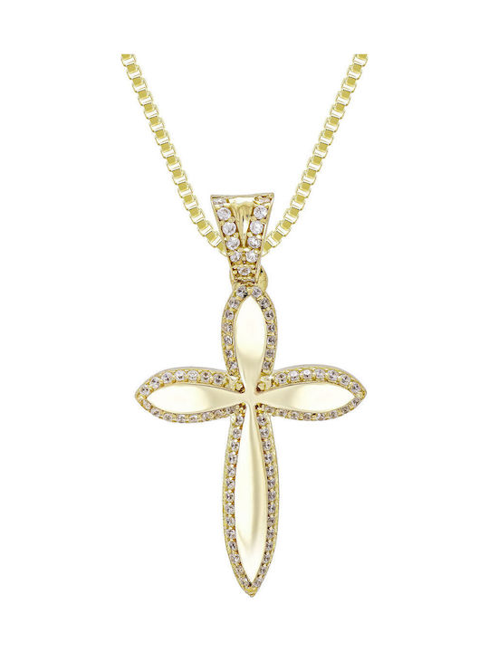 Kiriakos Gofas Women's Gold Cross 14K Double Sided