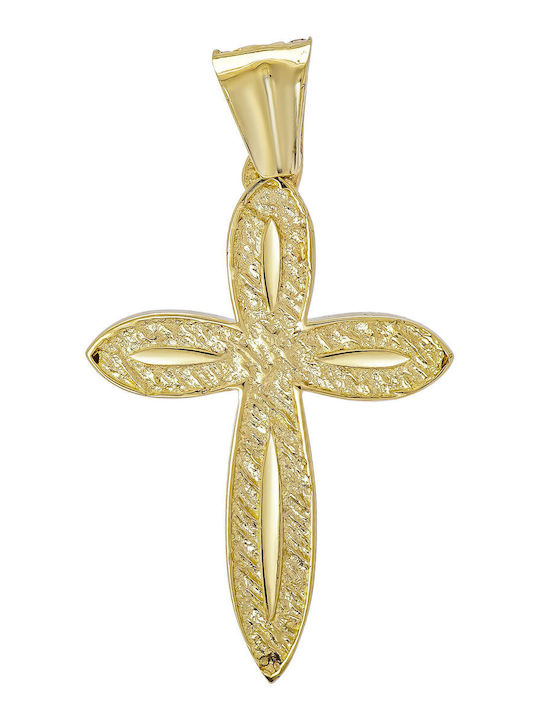Kiriakos Gofas Women's Gold Cross 14K Double Sided
