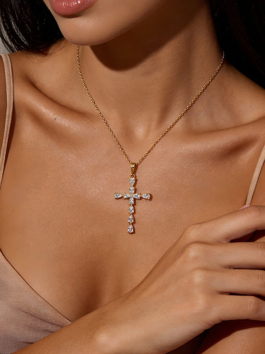 Chrysothemiss Frauenkreuz Grace Light Weiße Funkelnde Zirkon Chrysothemiss Frauenkreuz Grace Light Weiße Funkelnde Zirkon