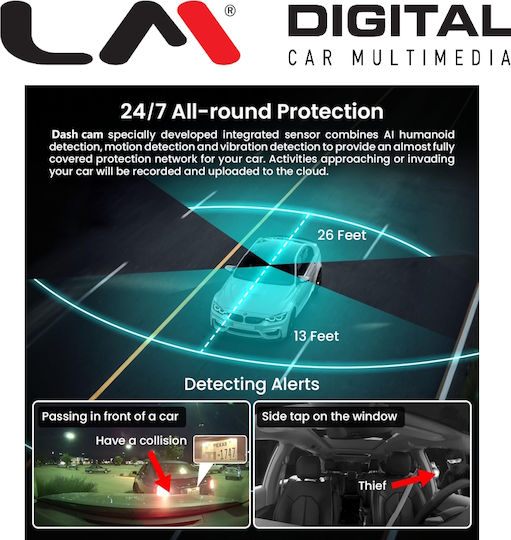LM Digital X202-G421 Κάμερα DVR Αυτοκινήτου Wi-Fi, GPS