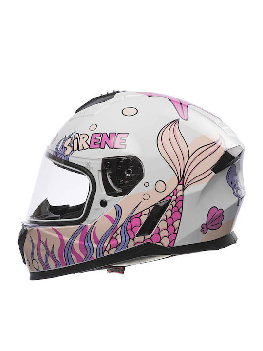 Nova FF802 Sirene Детска Каска За Мотор Full Face ECE 22.06 980 гр с Pinlock